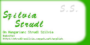 szilvia strudl business card